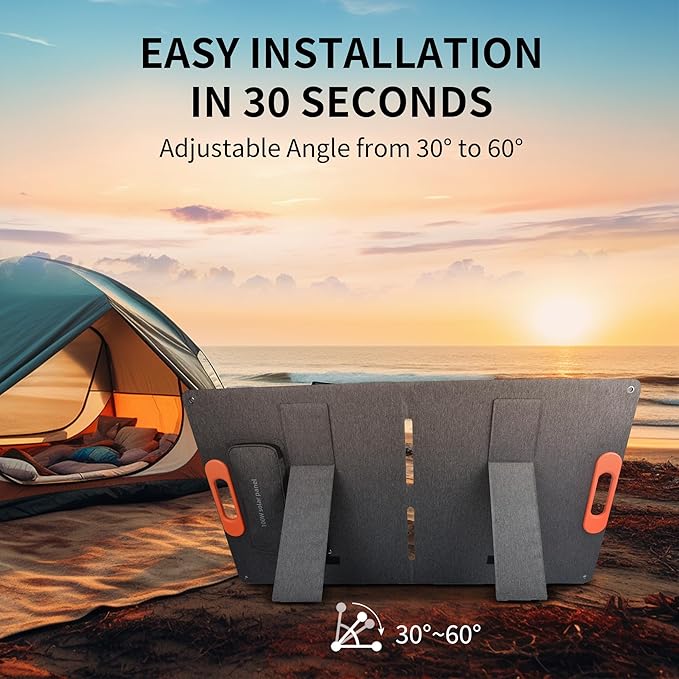 100W Portable Solar Panel for Power Station Generator,100 Watt Foldable Solar Panel Charger with