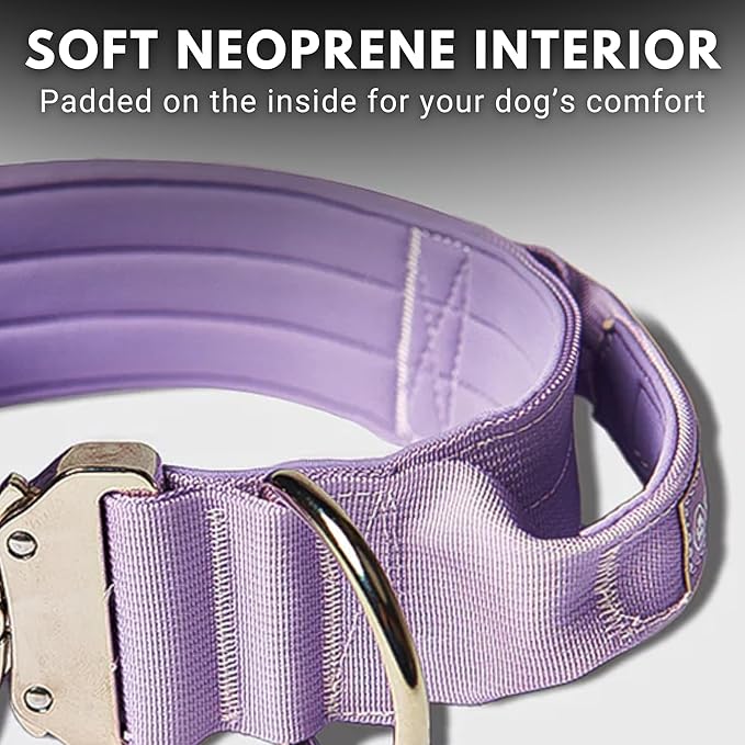 Spark Paws Tactical Dog Collar - Heavy Duty, Premium Quality, Thick and Durable for Large and