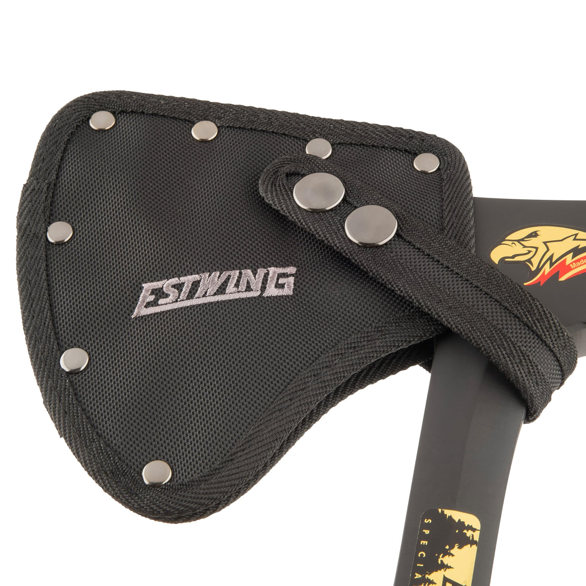 ESTWING Camper's Axe - 19" USA Made Special Edition Camping Ax with Forged Steel Construction &