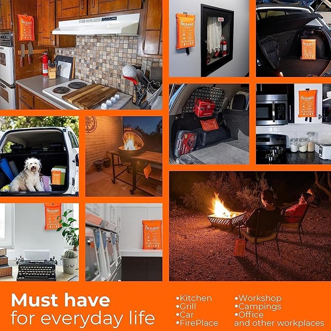 Supa Ant Silicone Fire Cloak for Fireproof Suit Emergency Blanket for Home and Kitchen - Emergency