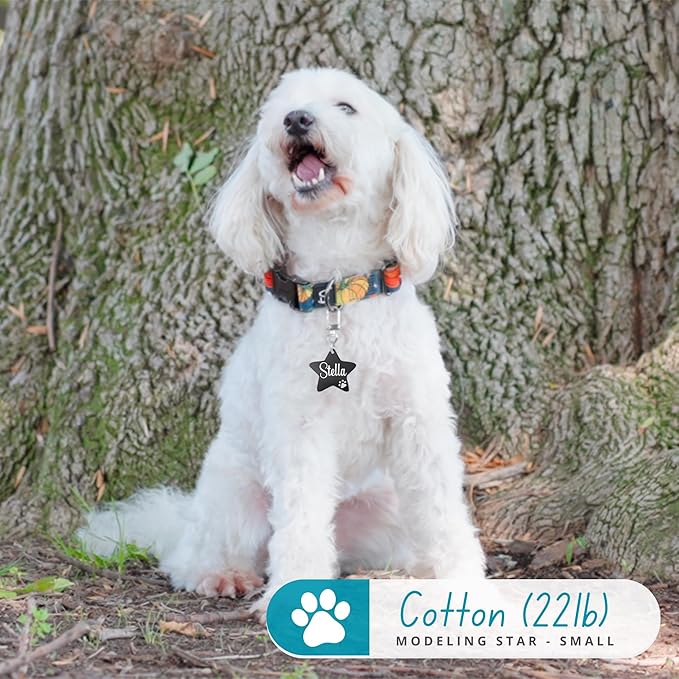 Ultra Joys Dog Tags Personalized for Pets - Hollow Paw Custom Pet ID Tag - Engraved Dog Tag for