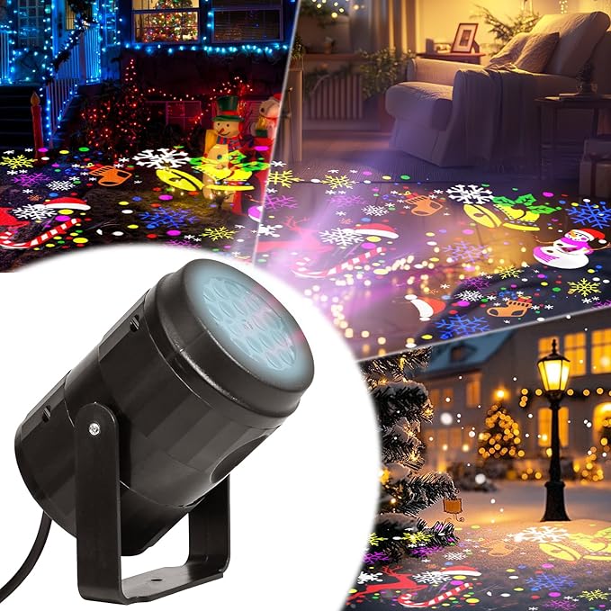 YNYFUNY Christmas Projector Lights Outdoor/Indoor, Led Projector Decorative Lighting for Christmas