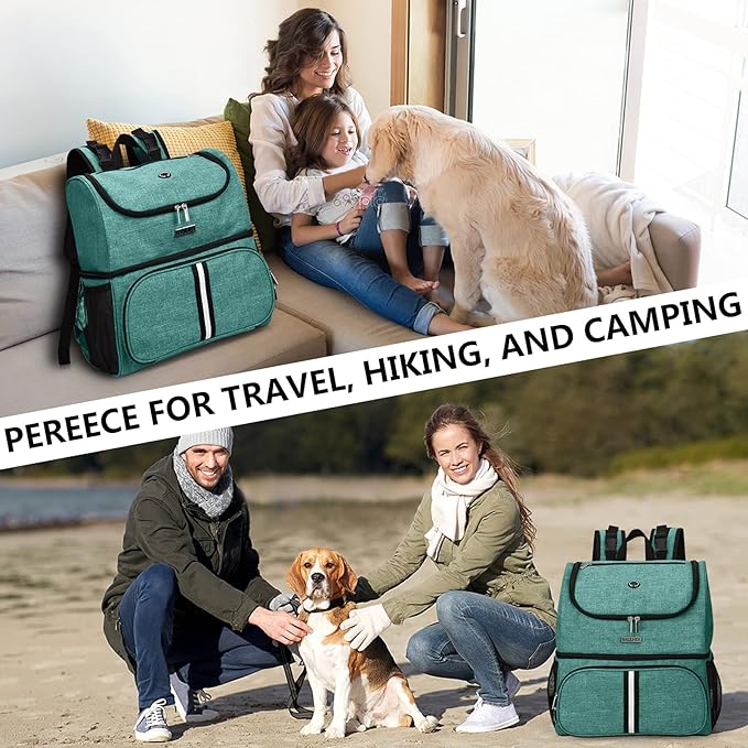 BAGLHER Pet Travel Bag, Double-Layer Pet Supplies Backpack (for All Pet Travel Supplies), Pet