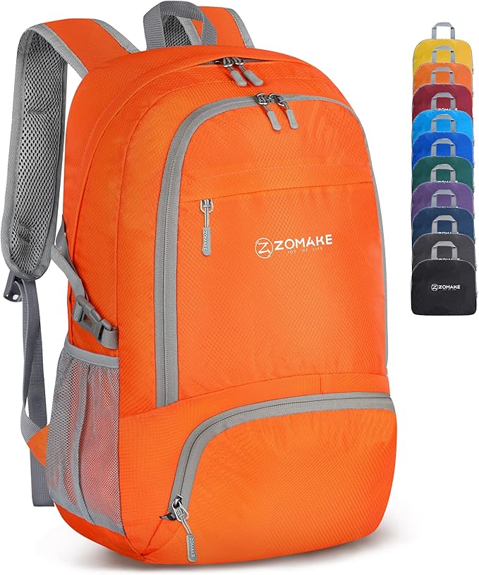 ZOMAKE Lightweight Packable Backpack 30L, Foldable Hiking Backpacks Water Resistant Compact Folding