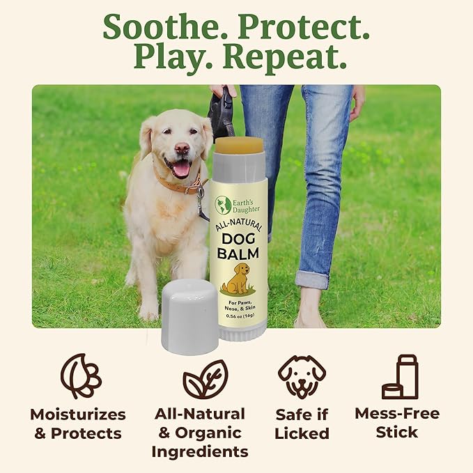 Earth?™s Daughter Dog Paw Balm ??Organic Paw & Nose Protector with Beeswax, Coconut & Calendula