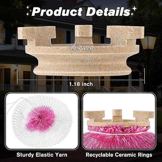 12 Pcs Gas Lamp Mantles with 179B Porcelain Attachment Ring, Soft Inverted Mantle, Lantern Mantles