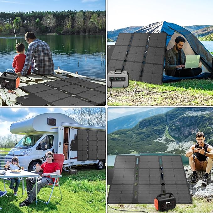 120W Foldable Solar Panel with MC-4 Connector Portable Solar Panel for Camping Folding Solar Panel