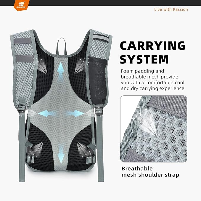 SKYSPER Small Hiking Backpack - 15L Travel Daypack Lightweight Bag Water Resistant Hiking Backpacks