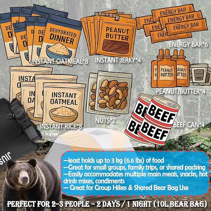 7.8Oz Ultralight Bear Bag Hanging Kit: 30D Waterproof Bear Proof Food Storage for Backpacking and