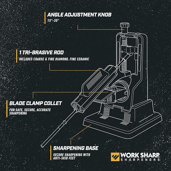 Work Sharp Precision Adjust Knife Sharpener Kit, Sharpens All Pocket and Kitchen Knives with ease &