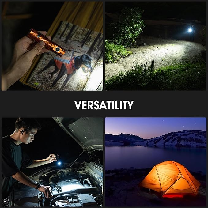 S10Pro LED Flashlight Rechargeable,Bright Flashlight 2500 Lumen,Tactical EDC Flashlight Magnetic