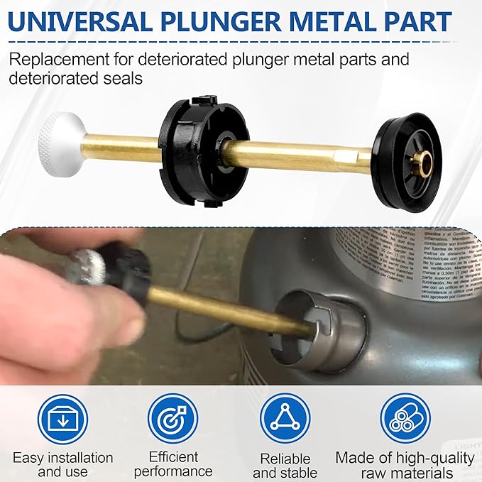 Camping Lantern & Stoves Replacement Parts – Universal Plunger Metal Part, Plunger Pump Repair Kit