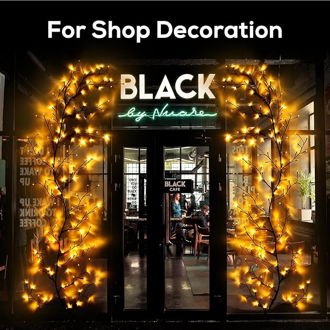 Enchanted Willow Vine Lights for Home Decor with 160LEDs, 8.2FT Wall Decoration Light with 8 Remote