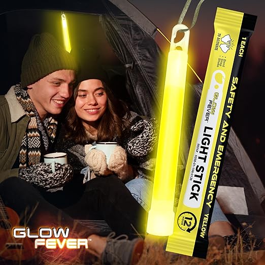 Glow Fever Emergency Safety Military Grade Glow Sticks, 10PCS, 6" Ultra Bright Light Sticks with 12