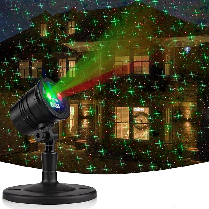 Christmas Projector Lights Outdoor, Led Christmas Laser Lights Landscape Spotlight Red and Green