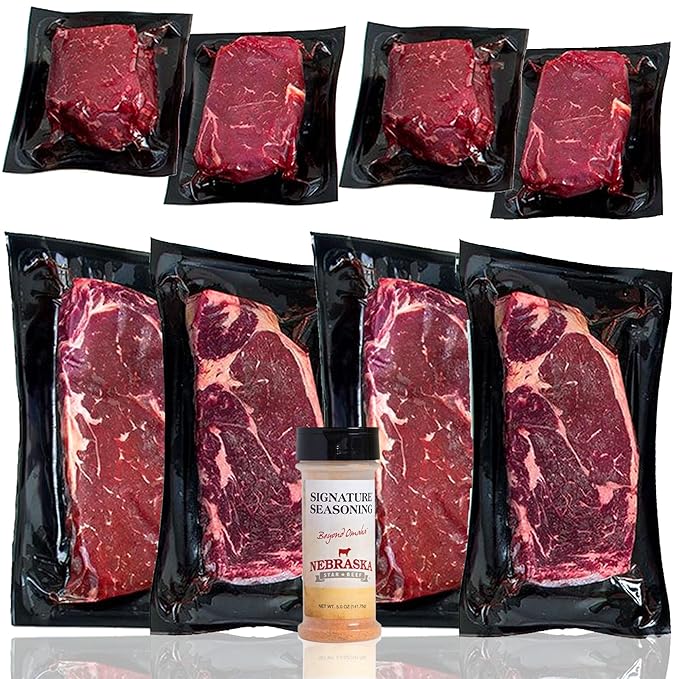Nebraska Star Beef Premium Angus Steak Sampler Gift Package, Beef