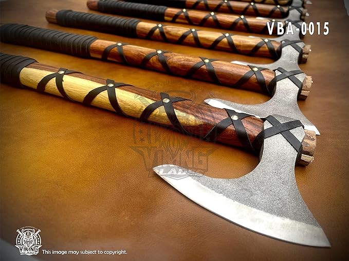 SHINY CRAFTS -Norse Viking Axe, Hatchet with Leather Sheath Best Tomahawk Viking Hatchet- Viking