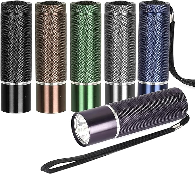 FASTPRO 6-Pack Flashlights Set, Aluminum LED Flashlights with AAA Batteries Included &