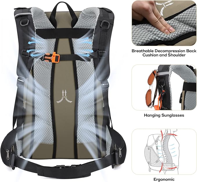 Maelstrom Hiking Backpack,Camping Backpack,40L Waterproof Hiking Daypack with Rain