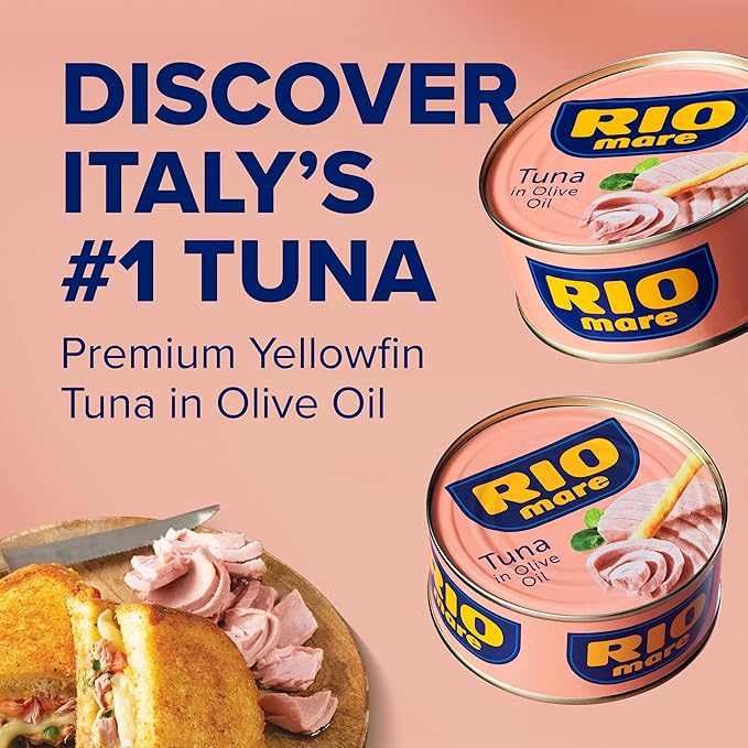Rio Mare Premium Yellowfin Tuna in Olive Oil, 3 x 2.8 Ounce Can (Pack of 8, Total 67.2 Ounce)