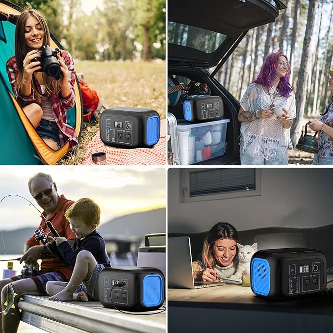 Portable Power Station 600W Power Bank 296Wh Solar Generator Lithium Battery Portable Generator