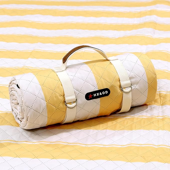 HX&OD Extra Large Picnic Outdoor Blanket, 80”x80” Waterproof Picnic Mat Foldable Camping Blanket