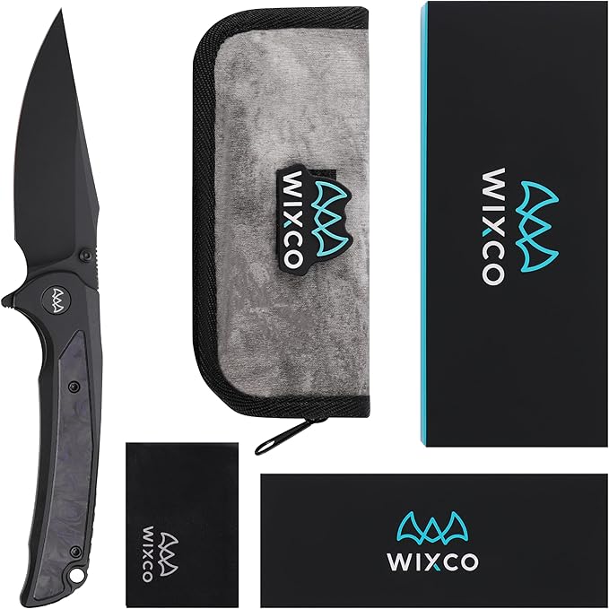 EDC Pocket Knife, 3.6" 14C28N Aluminium With Steel Inlay Handle, Folding Knife for Camping Hiking
