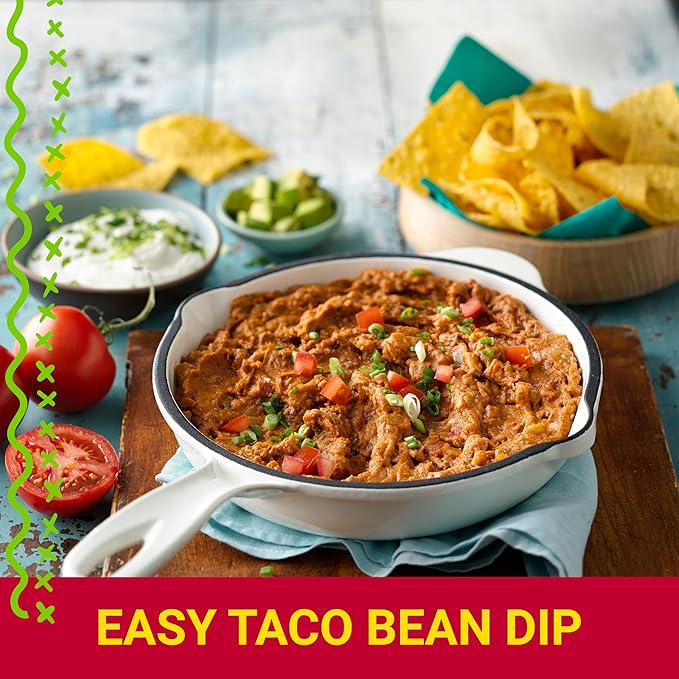 Old El Paso Vegetarian Refried Beans, Meal Prep, Good Source of Fiber, 16 oz (Pack of 12)