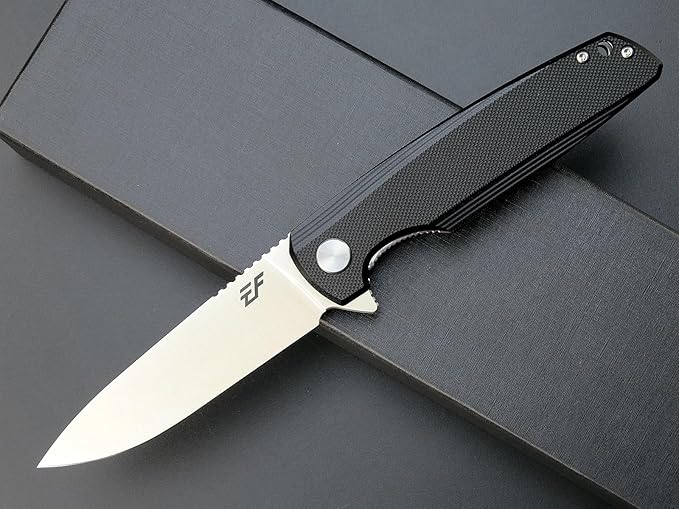 Eafengrow EF230 Folding Knife D2 Steel Blade G10 Handle Scales EDC Tool Knives for Outdoor Camping