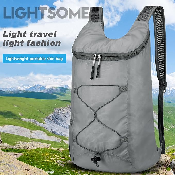 16L Lightweight Foldable Hiking-Backpack Small Packable-Daypack For Travel,Ultralight