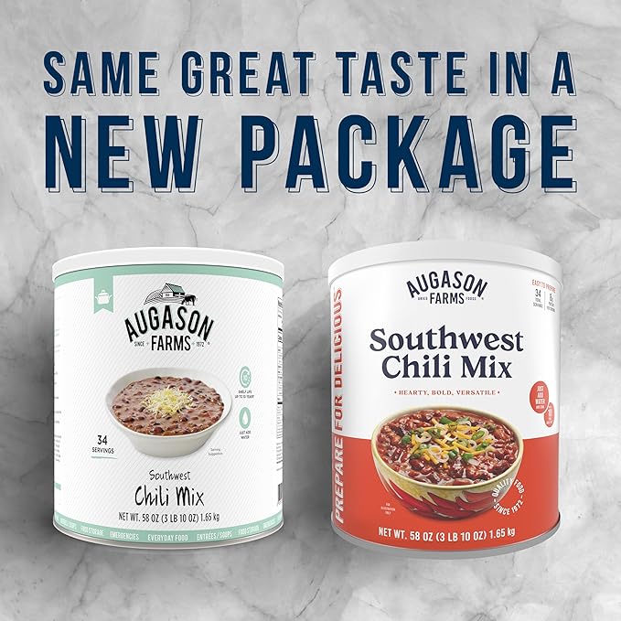 Augason Farms Southwest Chili Mix Can, Certified Gluten Free, Emergency Food Supply, Everyday