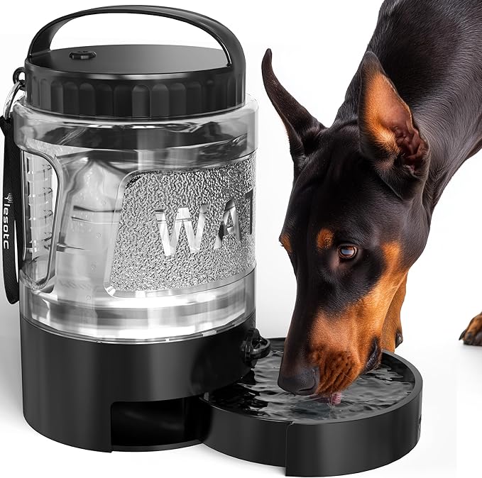 lesotc 95OZ Large Dog Water Bottle,Portable Travel Water Bowl for Dogs Camping Hiking Traveling