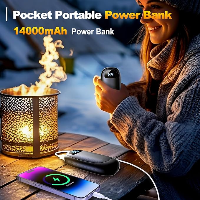 Hand Warmers Rechargeable - Electric Hand Warmers, Max 20 Hrs Warmth 4 Levels Heat Up to 131??