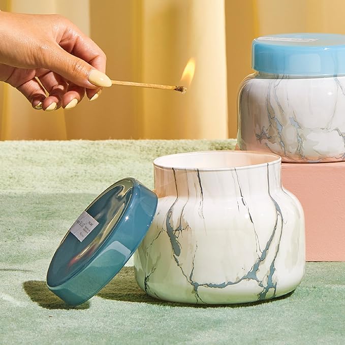 Capri Blue Scented Candles - Modern Marble Oversized Jar - Luxury Candles for Home Scented with