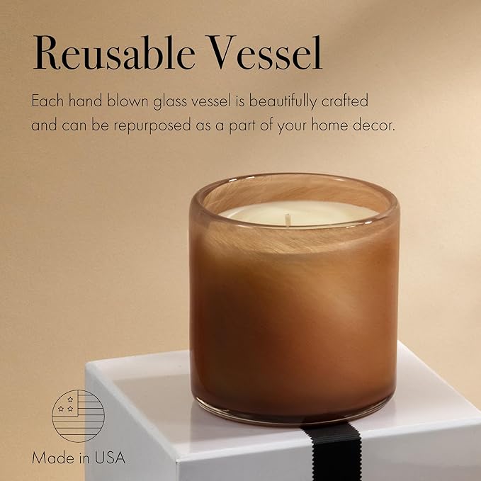 LAFCO New York Classic Candle, Retreat - 6.5 oz - 50-Hour Burn Time - Reusable, Hand Blown Glass