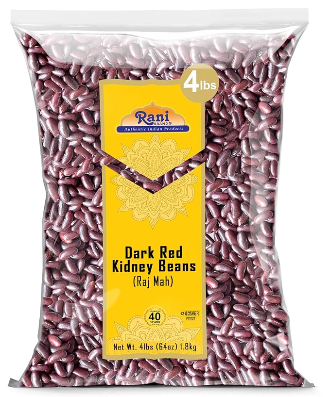 Rani Red Kidney Beans, Dark 64oz (4lbs) 1.81kg Bulk ~ All Natural | Vegan | Gluten Friendly |
