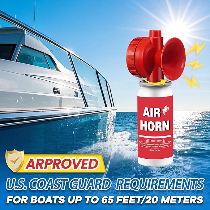 1.4oz Boat Air Horn, 130DB Heard Up to 0.5-Miles Away,Handheld Mini Marine Fog Horn Blow Horn Boat