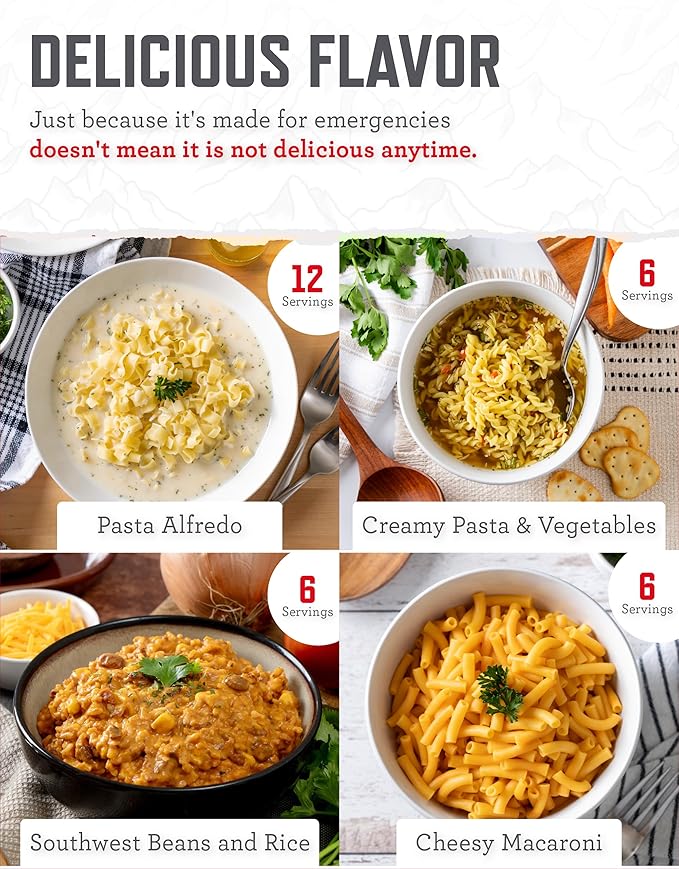 ReadyWise Entrée Bucket - 60 Servings, Emergency Food Supply for Survival Kit, Protein Meals