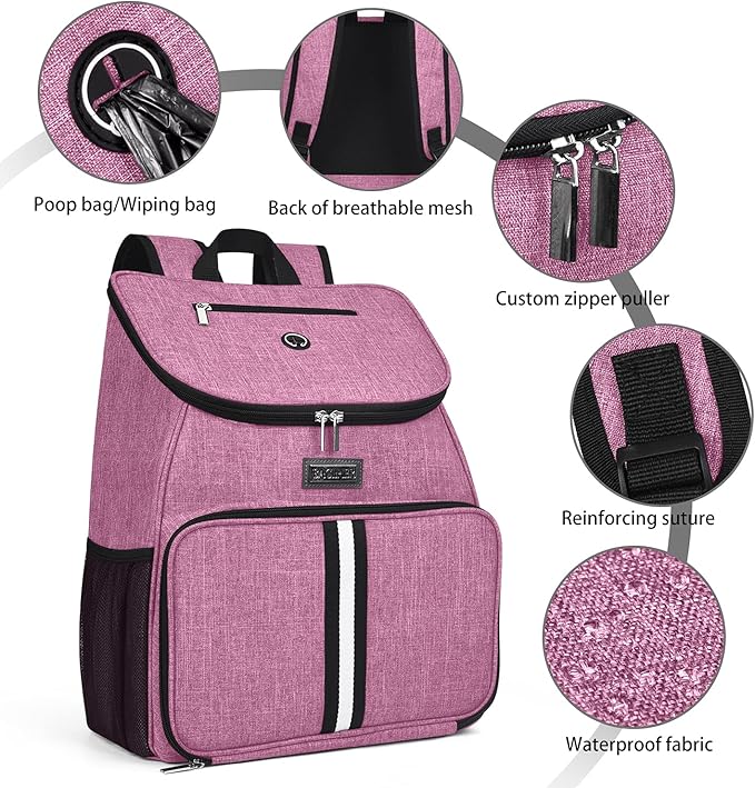 BAGLHER丨Dog Travel Bag, Airline Approved Pet Supplies Backpack, Dog Travel Backpack with 2 Silicone