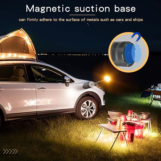Camping Lights Rechargeable, Detachable Camping Lantern with Stand, Telescopic Waterproof Camp