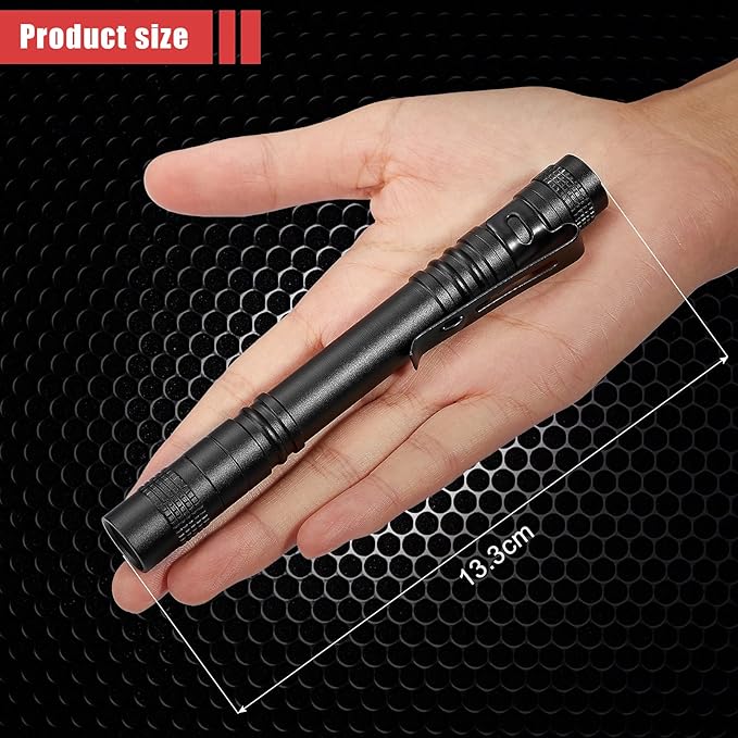 Honoson 2 Pieces UV Black Light Flashlight Small Blacklight Flashlights Pen Lights for Leak, Pet