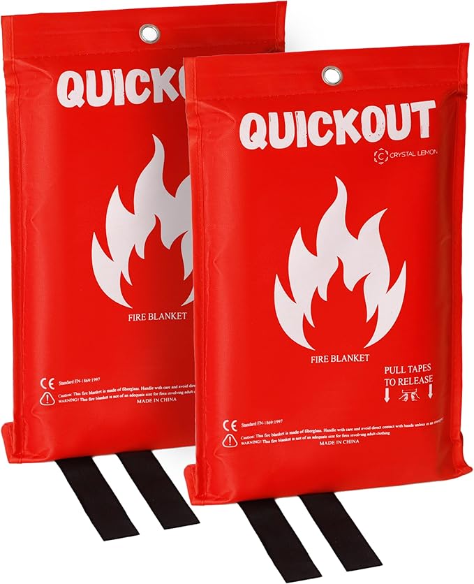 Fire Blanket, Fiberglass Survival Gear for Outdoor Situations, Emergency Retardant Blanket with