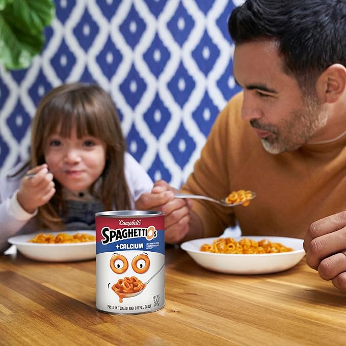 Campbell's SpaghettiOs Canned Pasta, Plus Calcium, 15.8 oz. Can