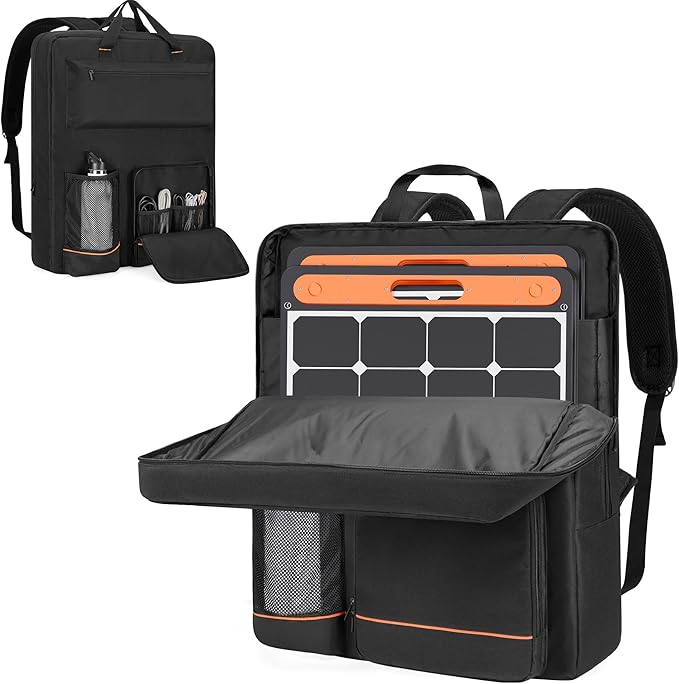 Solar Panel Storage Bag, Travel Backpack Compatible with Jackery SolarSaga 100W 100X 200W, Padded