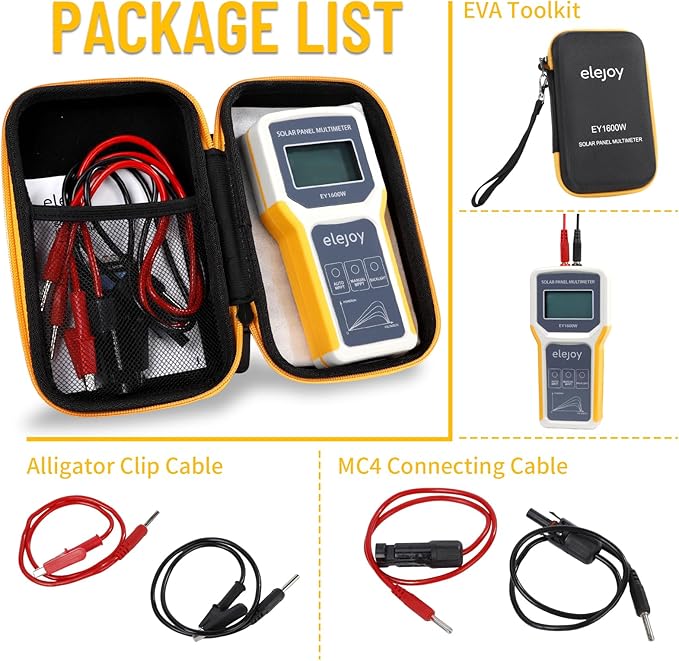 1600W Solar Panel Tester MPPT Photovoltaic Multimeter & Watt Meter Smart Portable Tool for Solar PV