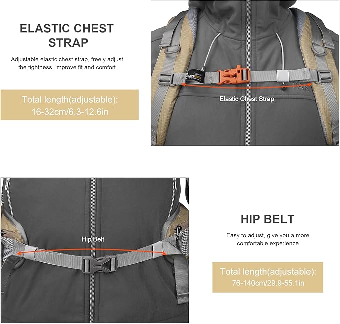 MOUNTAINTOP 25L/40L Hiking Backpack,Lightweight Travel Backpack for Men Women Outdoor Backpacking