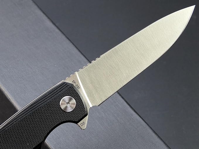 Eafengrow EF230 Folding Knife D2 Steel Blade G10 Handle Scales EDC Tool Knives for Outdoor Camping