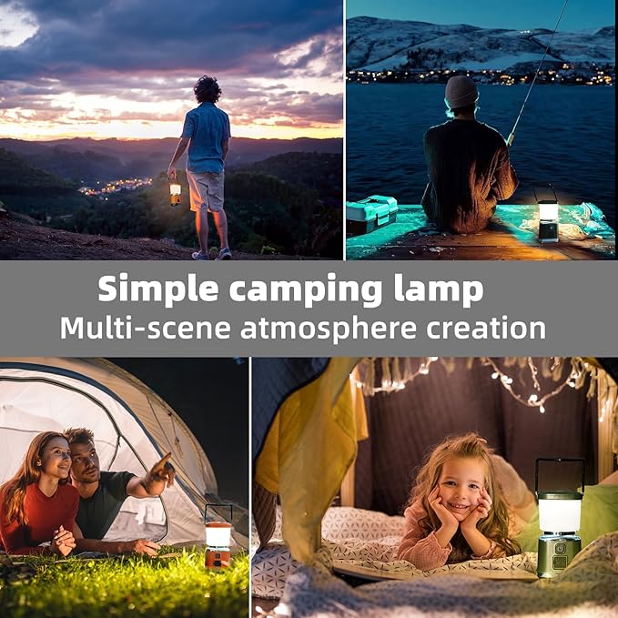 Allspark LED Camping Lantern Rechargeable,Dimmable Magnetic Camping Light,1000LM, 4 Light