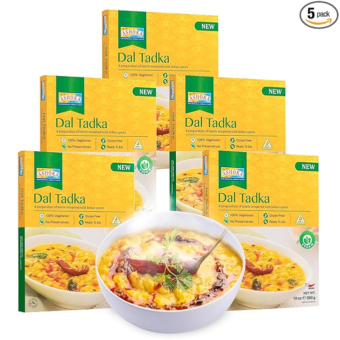 Ashoka Meals 1932, Plant-Based Lentils Curry, All-Natural Ready to Eat Meals, Authentic Dal Tadka