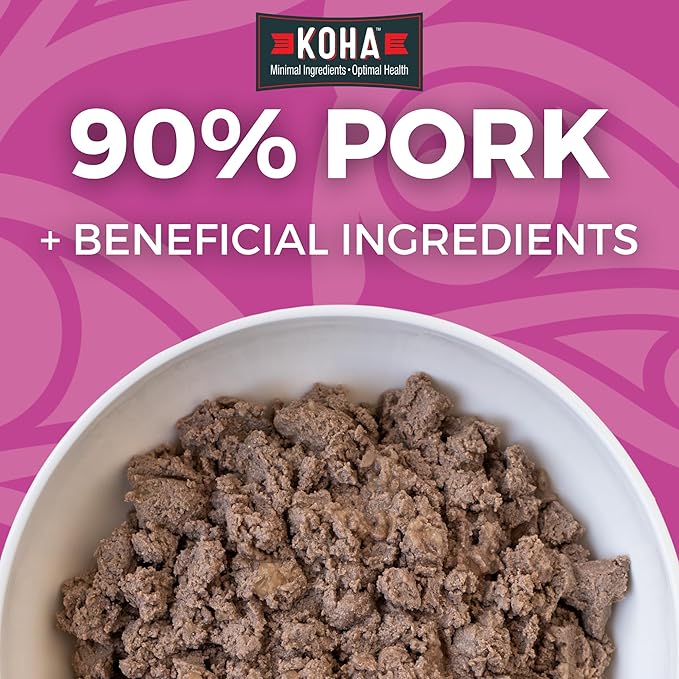 KOHA Limited Ingredient Diet Pork Entrée for Dogs- Sensitive Stomach Canned Dog Food - High